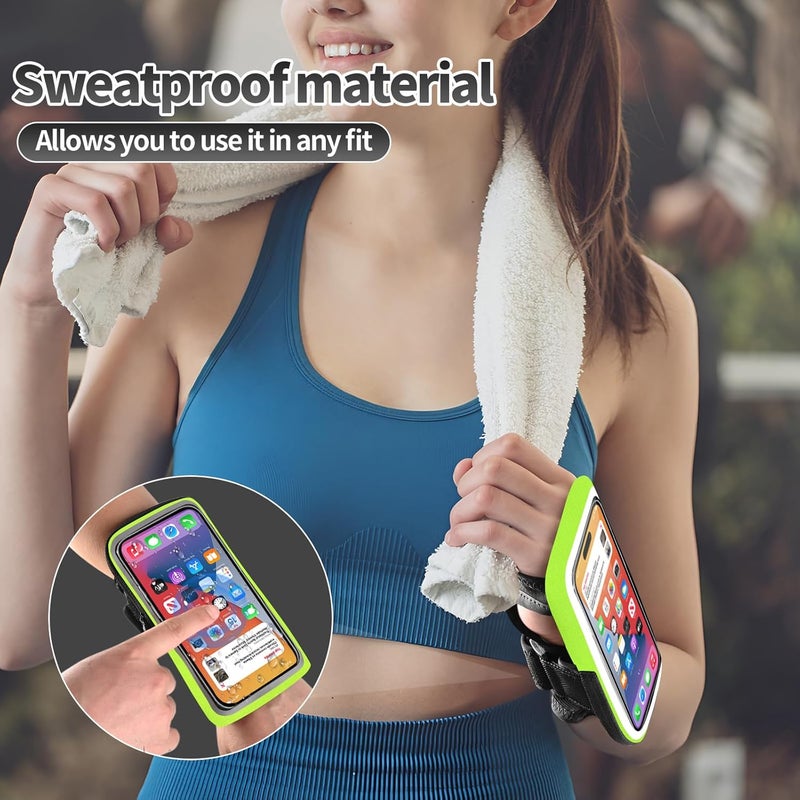Kebrela Wrist Phone Holder for Running, Forearm Armbands, Running Armband with Card Slot for iPhone Pro Max Plus (16/15/14/13/12/11/X/XR), for Galaxy S24/S10, Wristband Up to 7.0'' Phone - Image 3